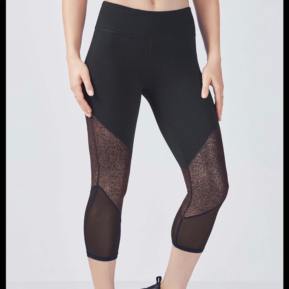 Fabletics cropped mesh leggings